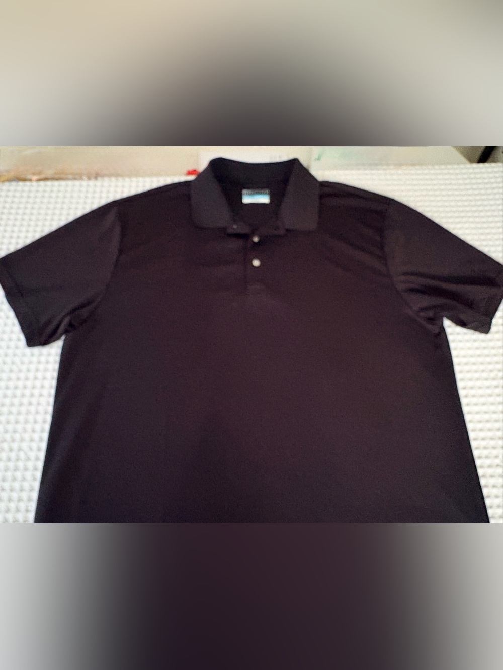 PGA Tour Airflux Mens Polo Shirt XXL  Black‎ Button Performance Lightweight Golf
